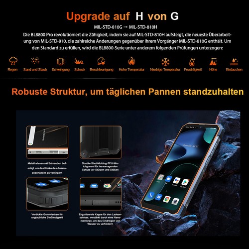 Blackview BL8800 PRO 5G Smartphone FLIR Kamera termowizyjna 8GB + 128GB Telefon komórkowy 8380mAh - Zdjęcie 10 z 15