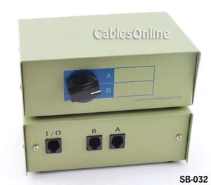CablesOnline 2-Way RJ11/12 AB Boîte de commutation manuelle, SB-032