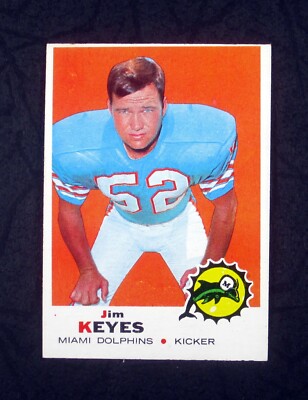 1969 TOPPS SET BREAK Jim Keyes #253 Miami Dolphins EX-MT (near mc)