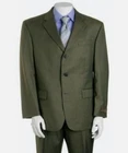 Men's 3 button Single Breasted Olive Color Suit Fortino Landi