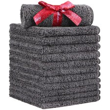 Microfiber Washcloths 12 Pack, Highly Absorbent and Soft Face Towel, Multi-Pu...