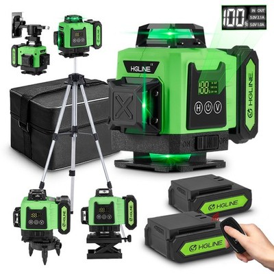16 Line Laser Level Wasserwaage 4D 360° Kreuzlinienlaser mit Koffer + Stativ Kit