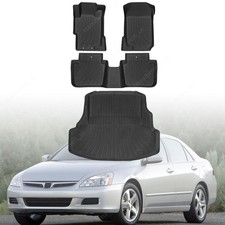 New Tpe Floor Mats Trunk Cargo Liner Fits 2003-2007 Honda Accord Waterproof