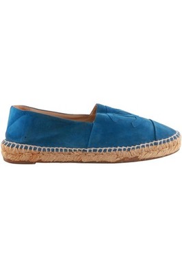CHANEL BLUE CC WILDLEDER ESPADRILLES EU 41 UK 8 US 11