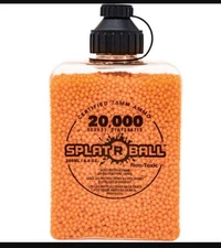 SplatRBall Orange Ammo – 20,000 Rounds, 7.5mm Gel Beads, Non-Toxic Refill Pack