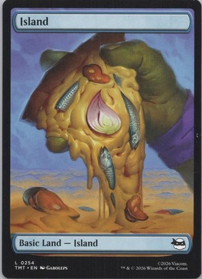 MTG (5) Full Art Basic Land Set - Pizza Lands - Teenage Mutant