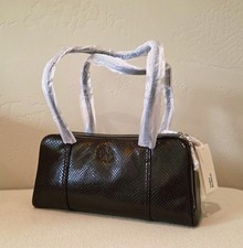 Tory Burch Marshmallow Embossed Small Satchel - Dark Brown Origin 620