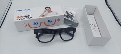 Kwenrun AI Smart Glasses -Bluetooth, AI, and Sunglass Lens in Box Missing Cord