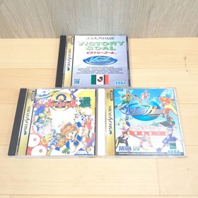 SEGA SATURN CONSOLE JAPAN Bundle with 6 Games & Memory HST-3210 Tested NTSC-J
