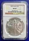 2005 ~ Silver Eagle S$1 ~ NGC MS69 ~ #3862380-109