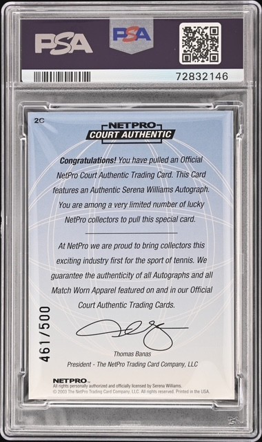 SERENA WILLIAMS 2003 NETPRO International Series RC Rookie 🔥 PSA 7 AUTO 10 view 2