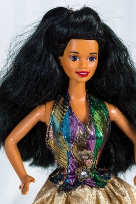Barbie Moonlight Magic AA Afroamerikanisch 10609 & Fantasy Evening Kleid 13023