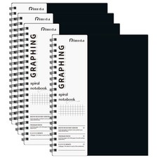 Rinrda Graph Paper Notebook Spiral 8.5" x 11"-4 Pack Grid A4