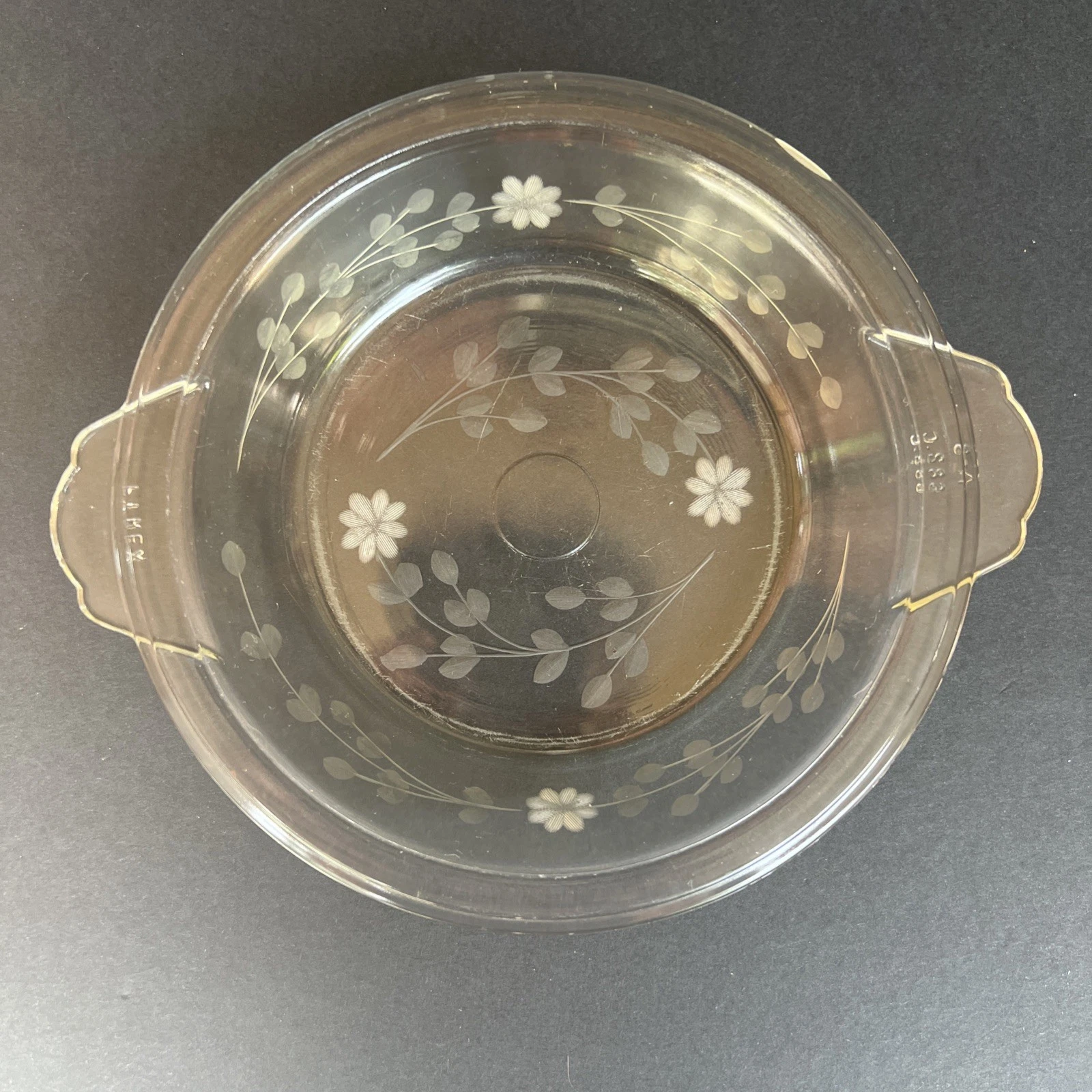 Vintage PYREX Clear Glass Flat Rimmed Pie/Tart Plate 6" Ovenware #206