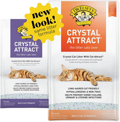 Crystal Attract Silica Cat Litter, 8Lbs