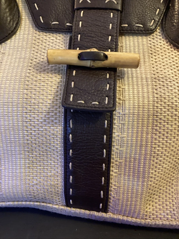 Bolso de Mano Kate Landry de Mimbre Cartera Boho Paja Chic Tejido Grande  Foto 3 de 4