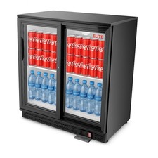 ELITE Double Sliding Door Bar Fridge