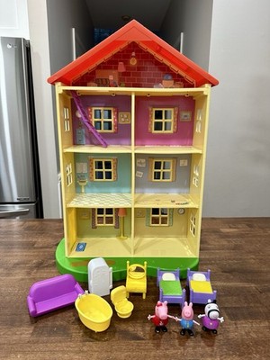 Peppa Pig Family & Friends Lights 'N' Sounds House 4 Story Home w/ Furniture Lot
