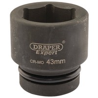 Draper 05123 Impact Nuss 43Mm 1In Vierkant 6-Point Chrom-Moly Stahl