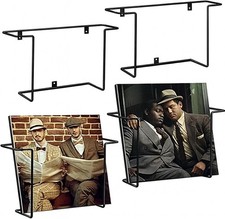 4 Pcs Vinyl Record Shelf Wall Mount,12 Inch Metal Wire Wall Mounted Vinyl Record