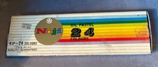 Vintage NIJI Oil Pastel Thick Sticks 24 Colours Made in Japan Yasutomo & Co