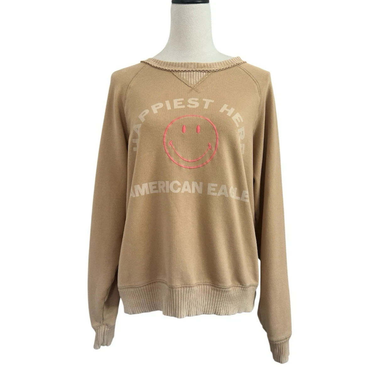 American Eagle - Sweat à capuche griffé à fermeture éclair - Grège | ASOS American Eagle - Sweat à capuche griffé à fermeture éclair - Grège | ASOS