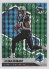2021 Panini Mosaic Rookies Green Mosaic Prizm Chuba Hubbard #325 0kr5