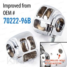 Boîtier interrupteur commutateur chromé pour Harley '07-'11 Dyna '07-'13 XL ε