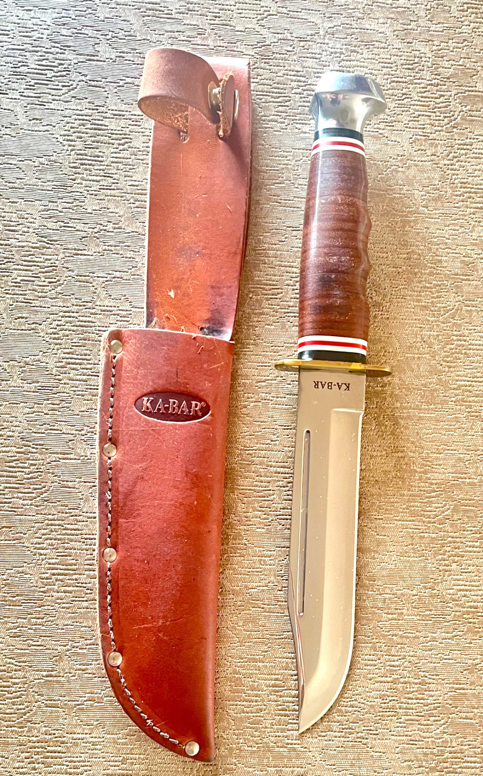 KA-BAR 1235 TAIWAN MARINE FIXED BLADE HUNTING KNIFE