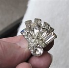Eisenberg Vintage Crystal Rhinestone Earrings CLIP — photo 3