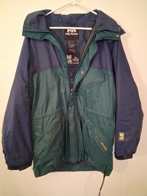 Helly Hansen Jacket Small Helly-Tech Waterproof Hooded Packable Rain Coat