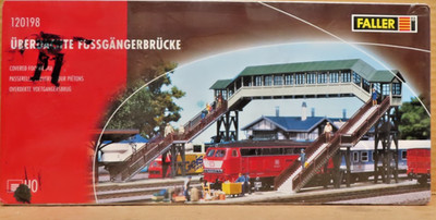 Faller 120198 Covered Footbridge HO New Unused In Box Model New Sealed
