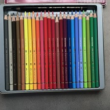 Faber Castell Polychromos Colour Pencils assorted Colours Set of 27 Used. VGC.