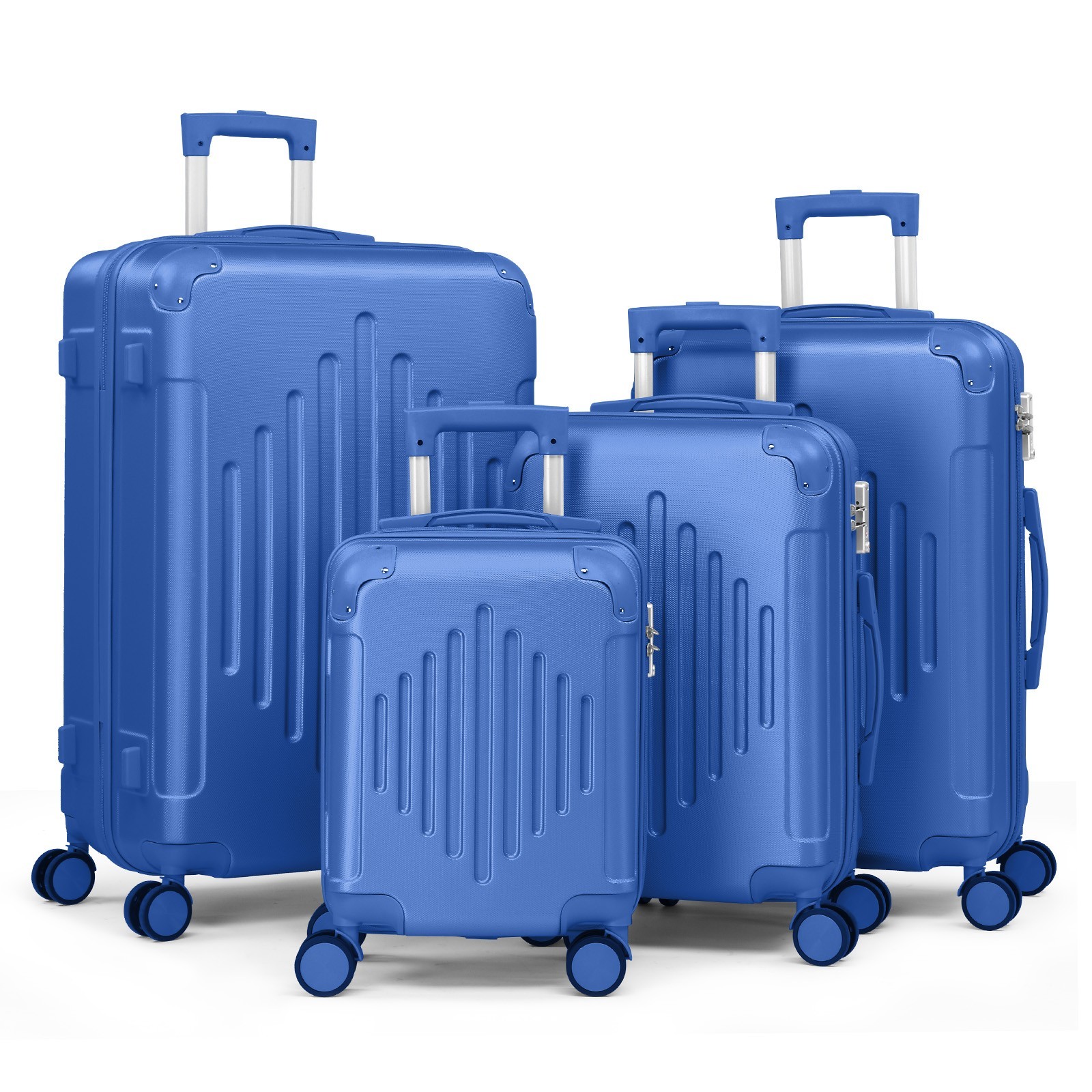 ❄️FREE SHIPPING!❄️Set of 4 Suitcases Blue +Silent Wh