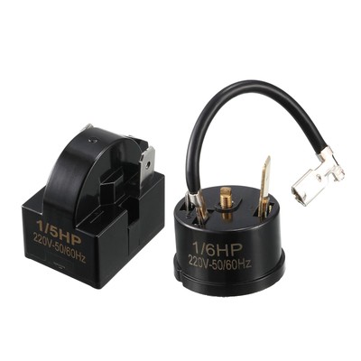 Refrigerator PTC Starter Relay 15 Ohm 2 Pin + Compressor Overload Protector
