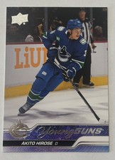 2023-24 UD Series 1 - Young Guns Akito Hirose #242 (RC) Vancouver Canucks