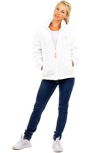 Reichstadt Mujer Suave Peluche Polar Chaqueta Cuello Soporte Cremallera Bolsillos Droga - Imagen 102 de 103