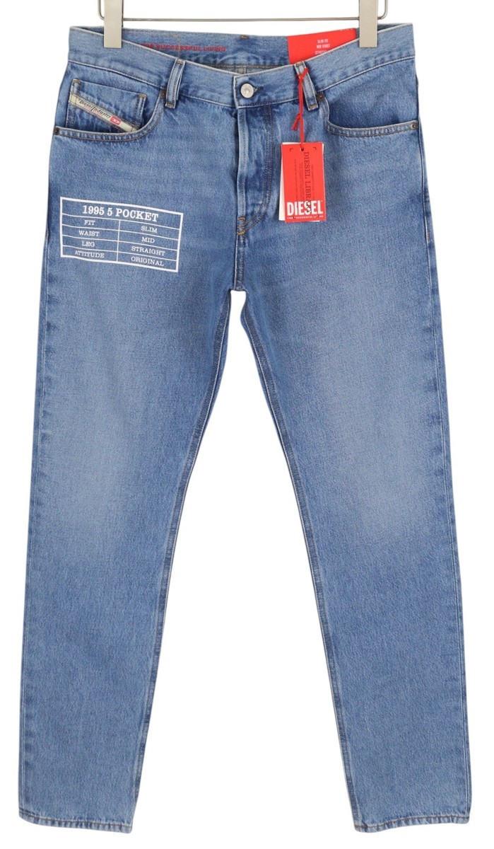 DIESEL 1995 9C16S Mens Jeans W32/L32 Slim Straight Leg Mid