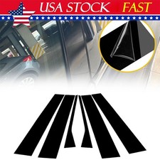 6x Glossy Black Pillar Post For 06-10 Vw Jetta Sedan Door Trim Sticker Decal Eac