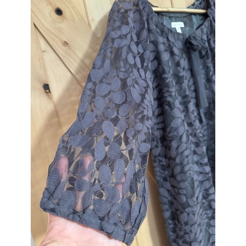 Garnet Hill | Boheme Easy Lace Dress in Gray | Size 12/14 - 第 7/12 張圖片