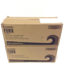 NEW Boardwalk BWK FORKHWPPBLA Heavyweight Polypropylene Black Forks, 2000/CT