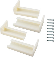 R 7265 Drawer Track Back Plate 2 Pair Left Right Beige Plastic 3/8 x 1 Inch