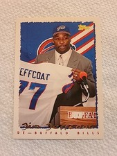 1995 Topps Jim Jeffcoat #63 Career Buffalo Bill's Football Card