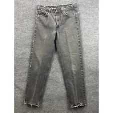 VNTG Levi's 550 Jeans Mens 31x29 Black Orange Tab USA Made Relaxed Tapered Fit