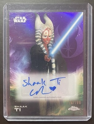2025 Topps Chrome Star Wars Shaak Ti Auto /199 Purple Holo Orli Shoshan