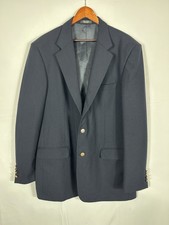 Men  s Navy Sports Coat Blazer Gold Buttons Nautical Classic Preppy