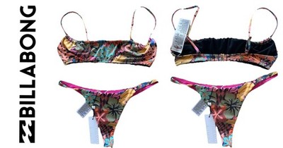 BNWT BILLABONG ITS NOW COOL MAMACITA MILA BRALETTE & SKIMPY MAYA HIKE SET Medium