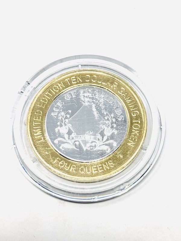 Ace Of Diamonds Four Queens Silver Strike Ten Dollar Token #2