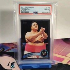 2011 Topps WWE Yokozuna #102 Black /999 WWE Legend HOF PSA 8