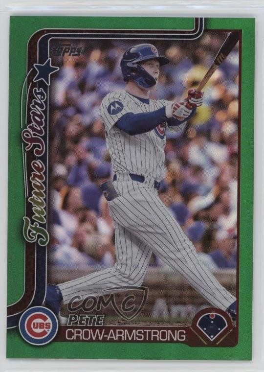 2025 Topps Series 1 Future Stars Green Holo Foil 31/99 Pete Crow-Armstrong 1o9v